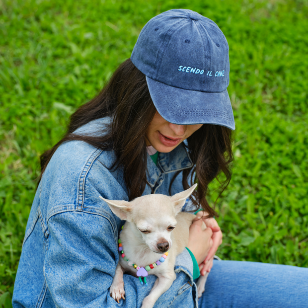 Ich gehe mit dem Hund spazieren 🧢