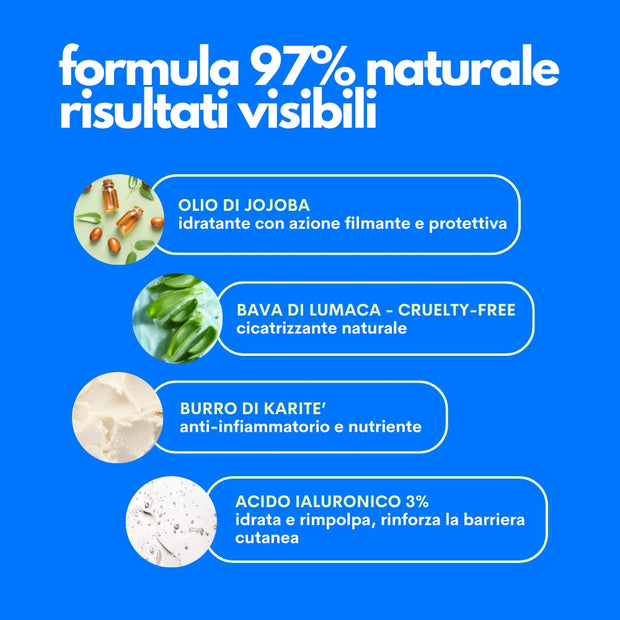Crema idratante per cani con acido ialuronico e burro di karité – non unge – Jampy