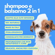 Shampoo ipoallergenico per cani cuccioli e adulti senza profumi sintetici Jampy The Number One