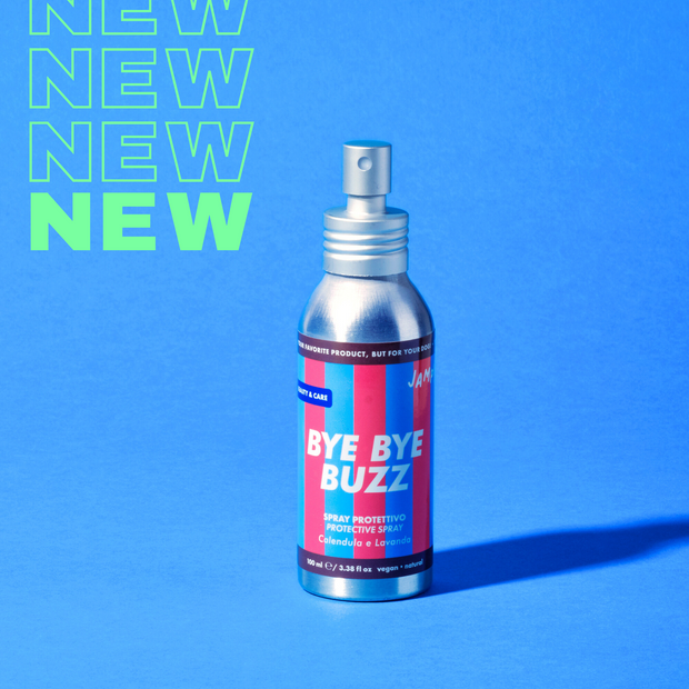 Spray protettivo naturale per cani con icaridina allontana insetti e parassiti Bye Bye Buzz di Jampy